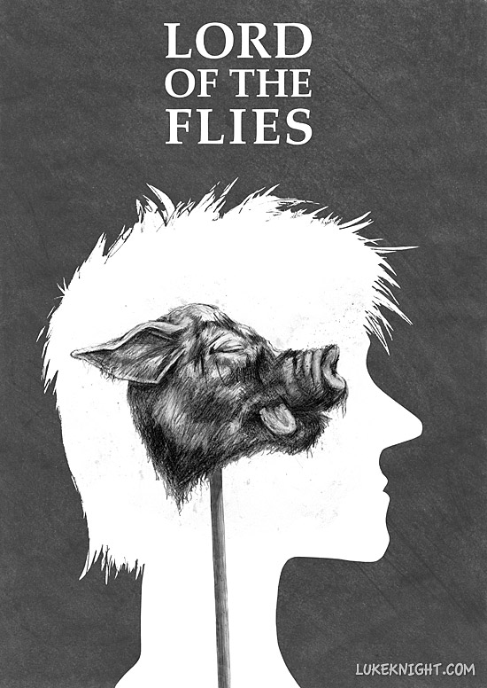 The Lord of the Flies book cover design - The Beast Inside.